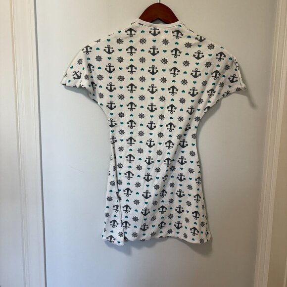 Sleeping Baby Zipadee-Zip sleep sack white blue Size M 6-12m Anchors - Picture 7 of 7